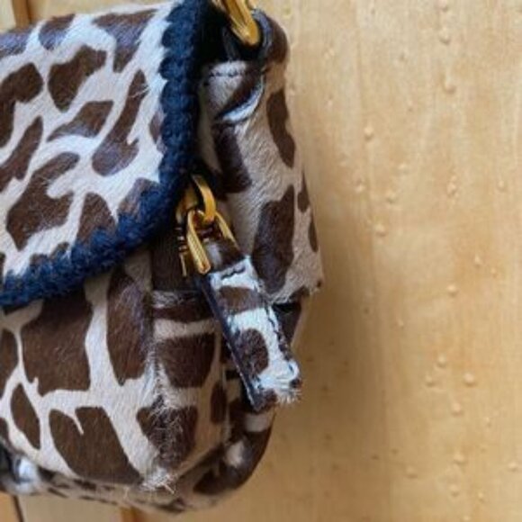 Vintage PRADA Leopard print fur evening bag - Picture 3 of 4